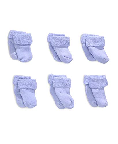 Jefferies Socks Baby-Girls Newborn Turn Cuff Terry Bootie 6 Pair Pack