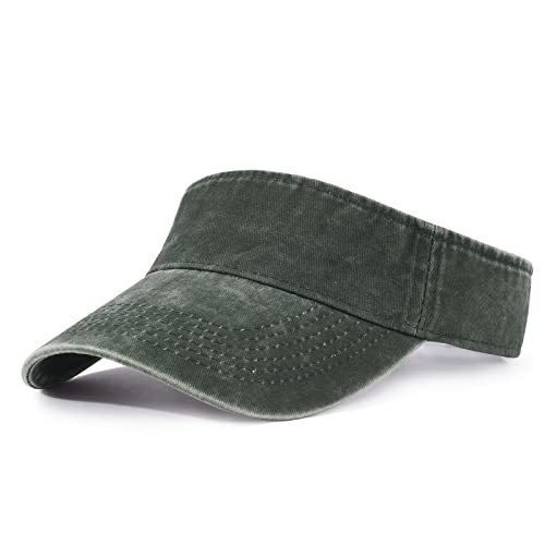Image of HH HOFNEN Sports Sun Visor Hats Cotton Twill Ball Adjustable Sun Caps for Men Women