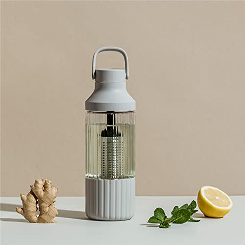 Beast Hydration System | Infuse Water, Glass, Stainless Steel, Portable (Cloud White) - Thumbnail 2