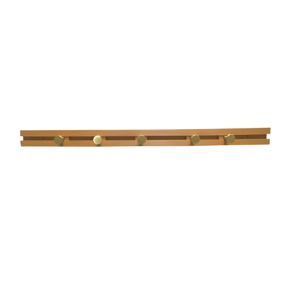Littimoon Sliding Solid Wood Wall Hanger A Row of Multifunctional Wall Hooks At the Entrance Clothes Storage Rack