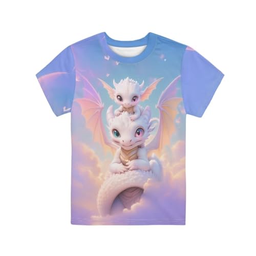 Image of Kids Graphic T-Shirt Boys Girls Novelty Tees Top Short Sleeve Shirts Summer Blouses 3-16
