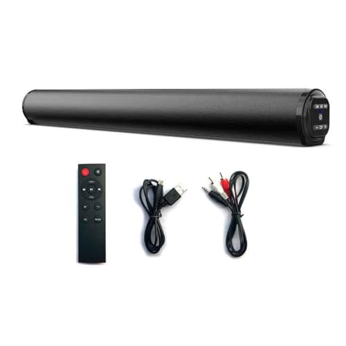 Xptieeck Barre de Son Bluetooth sans, Son Surround Stéréo Puissant, Caisson de Basses, Radio FM, Système Home Cinéma pour Téléviseur