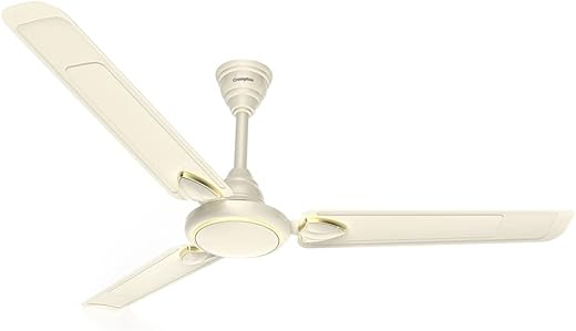 Crompton SUREBREEZE HILLBRIZ DECO 1200 mm (48 inch) Ceiling Fan (Ivory Gold) 1 Star