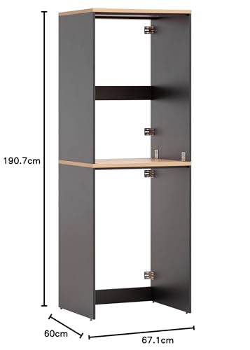 Schildmeyer Solea 702010 Meuble Convertible pour Machine à Laver, Anthracite, 67,1 x 60 x 96 cm