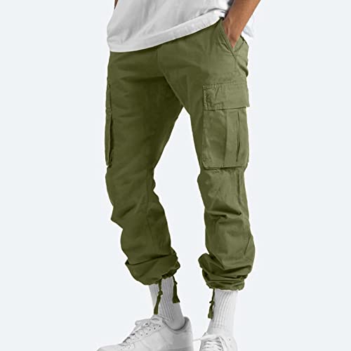 Cargo Pants For Men Casual Lightweight Joggers Men's Dress Hiking Sweatpants Summer Chinos Slacks Trousers Clothes Outfits Pantalones De Hombre Ropa Para Hombre Green M Xx1141 #TOP3