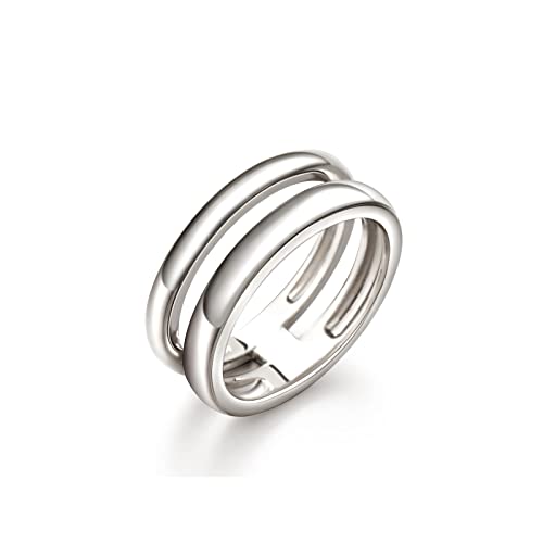 Drawelry Thick Stacked Wedding Ring: 18K Gold Plated Unisex Band Engagement Anniversary Hip hop Statement Rings Christmas Jewelry Gift for Women Men