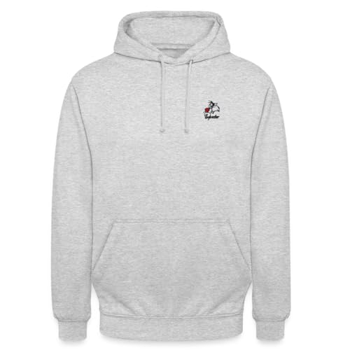 Spreadshirt Looney Tunes Sylvester Embroidery Design Unisex Hoodie, 4XL, light heather grey