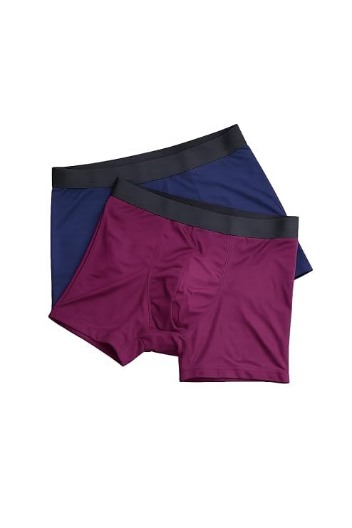 Boxer Briefs Pack of 2 Soft Breathable Moisture Wicking Comfortable Trunks with Elastic Waistband Everyday Innerwear for Gym Sports Travel-picture-20