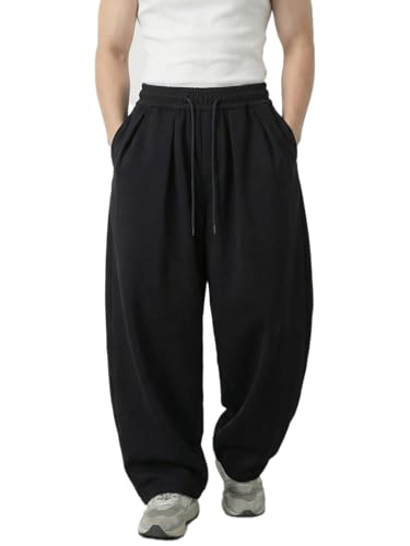 Men's Baggy Sweatpants Wide Leg Hip Hop Streetwear Pants Heavyweight...