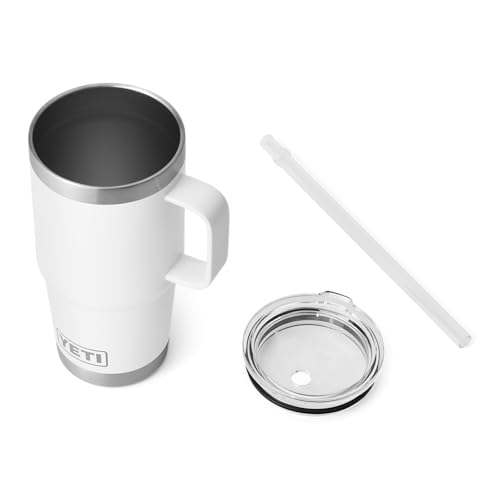 YETI Rambler Trinkbecher Mit Trinkhalmdeckel, White, 25 oz (739 ml) – Ansicht 2