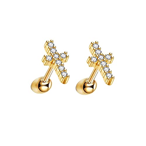 Boucles d'oreilles en Or 14K et moissanite pour un style hélice au quotidien