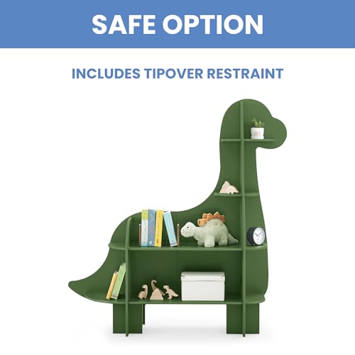 Delta Children Dinosaur Bookcase - Greenguard Gold Certified, Fern Green - image 7