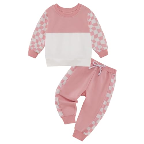 Image of URMAGIC Toddler Baby Girl Clothes Fall Outfits Long Sleeve Sweatshirt Tops Pants Set for Girls 6 9 12 18 24 Months 2T 3T 4T