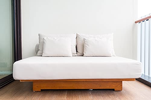 Premium Cotton Sheet Set (Queen, White) - 4 Piece Bedding Set, Flat Sheet, Fitted Sheet and 2 Pillow Cases - 100% Cotton Bed Sheet Set by HomeLabels Premium Cotton Sheet Set (Queen, White) - 4 Piece Bedding Set, Flat Sheet, Fitted Sheet and 2 Pillow Cases - 100% Cotton Bed Sheet Set by HomeLabels