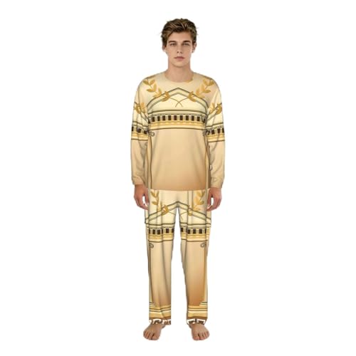 Pyjama doux homme vêtement de détente style grec antique pour soirée cocooning