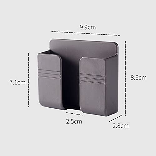 Boîte de rangement télécommande blanche sans perçage pour mur - 7