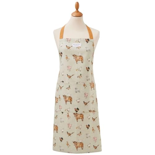 Cooksmart British Designed Kitchen Aprons For Women & Men | 100% Cotton Kitchen Apron With Pockets | Modern Designed Cooking Aprons For Women & Men Types Of Kitchens