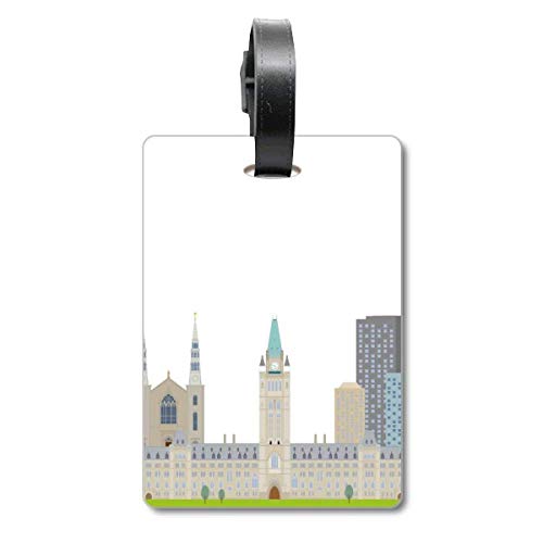 Étiquette de valise Canada et ville pour l'identification de vos bagages de voyage