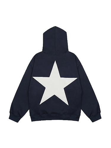 Sweatshirt bleu marine à étoiles Aelfric Eden, le pull idéal pour vos sorties urbaines de week-end