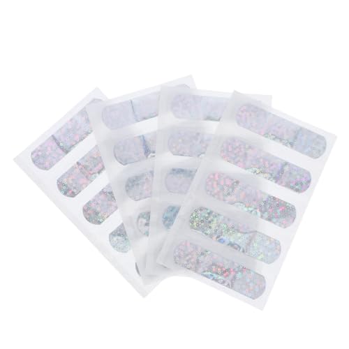 ELAYARD Vendajes Adhesivos Resistentes al Agua 20 Piezas Tamaño Pequeño Purpurina, Cinta Autoadhesiva Elástica para Heridas, Cuidado Doméstico y Viaje, Banda para Primeros Auxilios