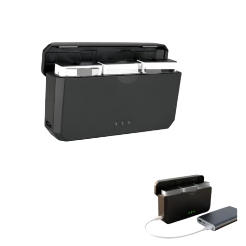 3�X���b�g �o�b�e���[�[�d��P�[�X DJI Action 6/5pro/4/3/Osmo 360�Ή� �����[�d�n�u �������[�J�[�h�X�g���[�W�t�� �|�[�^�u���d���X�e�[�V���� �A�N�V�����J�����p ���s�u���O�A�N�Z�T���[