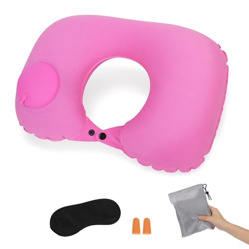 Bomiclss Inflatable Travel Pillow for Adults - Portable Fold