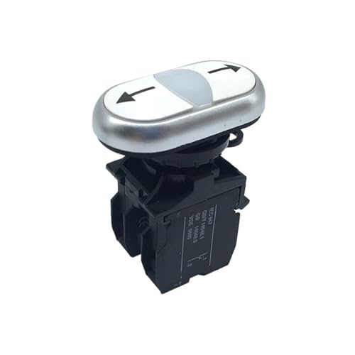 Interrupteur à bouton-poussoir momentané 22mm 2NO flèche commande électrique