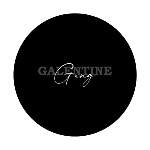 Galentine Gang Anti Valentine´s Day Feminist PopSockets Swappable PopGrip, Black - Image 3
