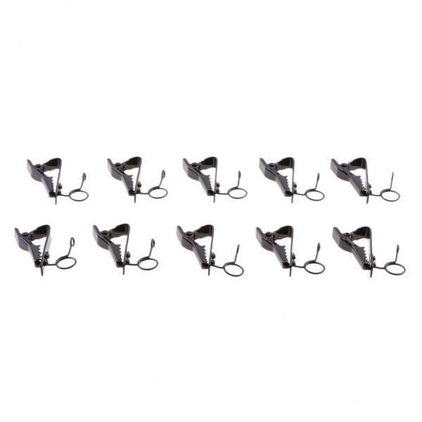 4x10 pieces ring-type lapel/lavalier microphone tie metal clip holder 9mm