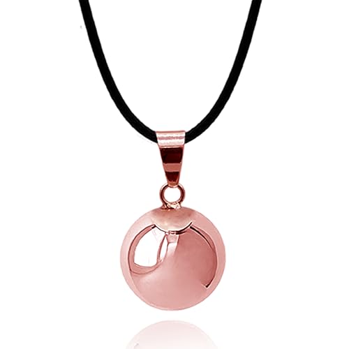 Bola de Grossesse Femme Enceinte - Sonore et Apaisant - Bijou Future Maman avec Cordon Réglable - Cadeau de Grossesse Élégant (Rose Gold)