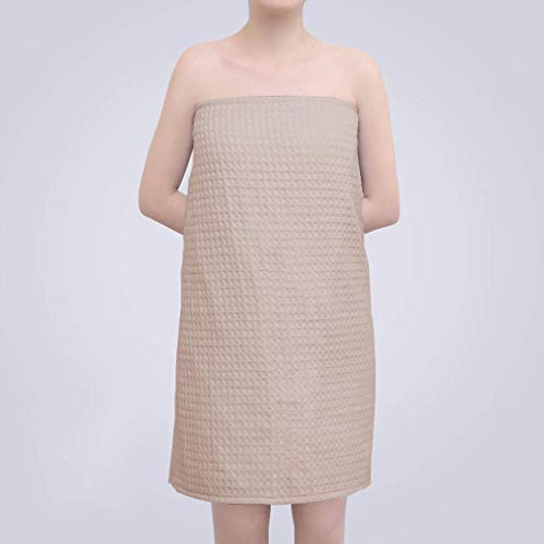 Serviettes de bain 100% coton absorbantes et à séchage rapide marron x2 - 2