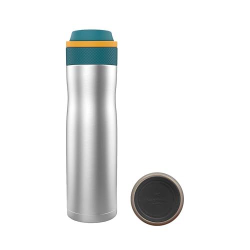 Image of Headway by rabitat Oslo Thermos Water Bottle with Infuser Cosmic Grey 750 ml | 2 Years Brand Warranty | Triple Layer Vacuum Insulated Flask | Hot and Cold Steel Water Bottle | ISI Certified
