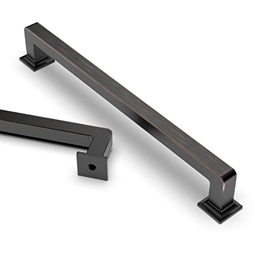 Asidrama 10 Pack 6.3 Inch(160mm) Oil Rubbed Bronze Kitchen Cabinet Handles, Cabinet Pulls Kitchen Cabinet Hardware Cupboard Handles Drawer Pulls