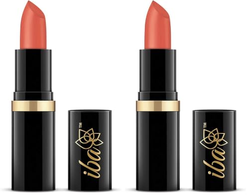 Image of Iba Pure Lips Moisture Rich Lipstick for Women- A55 Peach Sparkle, 4g | High Glossy, Creamy Finish & Smooth Texture| Hydrated Lips | Enriched with Vitamin E, Coconut Oil & Shea Butter | Intense Colour & Highly Pigmented | Lip Makeup