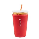 Iced JAVA SOK (Red Medium) | 22-24oz Insulated Neoprene Cup Sleeve for Dunkin Donuts Medium AND Starbucks Venti Iced Drinks. Fits Other Popular Brands.