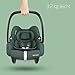 Maxi-Cosi CabrioFix i-Size, Babyschale, 0–12 Monate, max. 12 kg, leichter i-Size Kindersitz (3,2 kg), Sonnenverdeck, gepolsterter Sitz, für viele Maxi-Cosi Kinderwagen, Essential Green