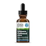 Gaia Herbs Echinacea Goldenseal Supreme Liquid Extract - Immune Support Supplement to Help Maintain Mucus Membrane Function - with Echinacea, Goldenseal Root & St. John’s Wort - 1 Fl Oz (15 Servings)