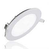 ProGreen 18W Flat LED Panel Light Lamp, Dimmable Round Ultrathin LED Recessed Downlight, 1440lm, Warm White 3000K, Cut Hole 8.1 Inch, Panel Ceiling Lighting with 110V LED Driver