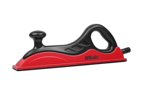 NTools SPO - Ponceuse manuelle avec aspiration, 400 x 70 mm | Cale à poncer aspirante | Ponçage sans poussière : système de trous d'aspiration et raccord de tuyau réglable