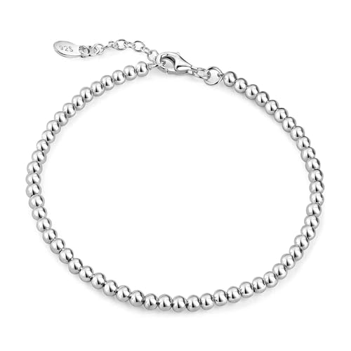 Materia Armband Silber 925 Damen mit Kugeln - Zarte Armkette SA-21-Größe S