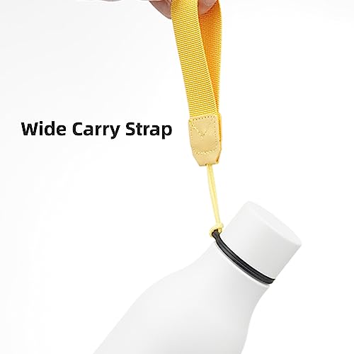 Image of Konokyo Insulated Water Bottle with Strap,18 oz Double Wall Stainless Steel Vacuum Bottles Metal Water Flask,White