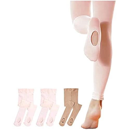 Stelle Girls' Convertible & Transition Ballet Tights for Toddler Dance Kid