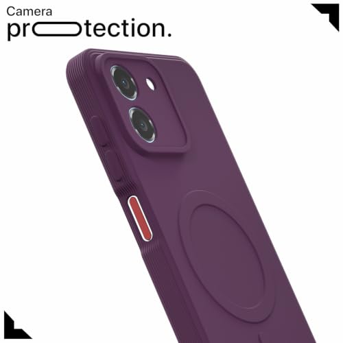 Image of Outlouders Back Cover for Ai Plus Pulse 2 | Soft Matte Silicone | Slim Fit | Magnetic-Safe Logo Design (Magnetic-Safe Not Compatible) | Shockproof | Camera Protection Bumper Case (Purple)