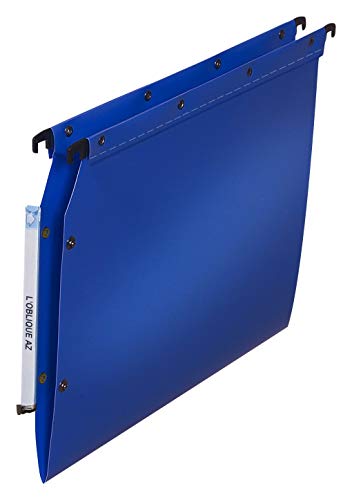 Elba Ultimate PP Lot de 10 Dossiers Suspendus pour Armoire Fond en V Polypro Opaque Bleu