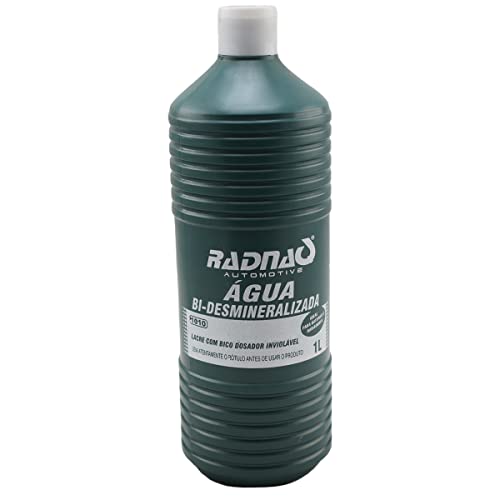 ÁGUA PARA BATERIA BI-DESMINERALIZADA 1L AUTOMOVEIS MOTOS BARCOS CAMINHÕES TRATORES EMPILHADEIRAS A ÁGUA PASSA POR PRÉ-FILTRO, FILTROS DE CARVAO ATIVADO E 2 FILTROS DE RESINAS TROCADORAS, ELIMINANDO TOTALMENTE SUAS IMPUREZAS PARA AUMENTAR A DURABILIDADE DA BATERIA RADNAQ