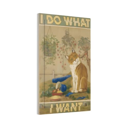 Decorative Light Switch Cover Plate Rustic Funny Cat Gardan Plant 1 Gang No Device Single Blank Outlet Covers Wall Plate Cover Switchplate Electrical Faceplate for Home Decor