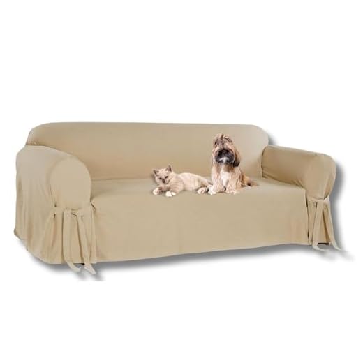 Capa para Sofá de 4 lugares em Gorgurão Proteção Lisa Resistente Sala de Estar Lar Kids Pet Gato Cachorro Cor:Bege