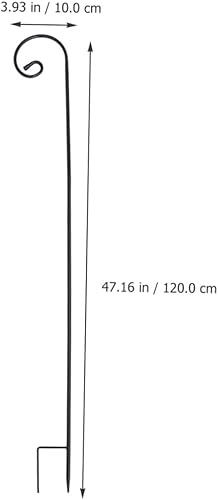 Miniatura 5 de GANAZONO Gancho de pastor de hierro forjado para comedero de pájaros para cerca, comedero de pájaros al aire libre, macetas para cerca, gancho de
