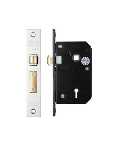 Kooples Hardware 5 Lever Roller Sashlock BS3621 Chubb 3K74 Retrofit High Security Lock Case (Satin Stainless)