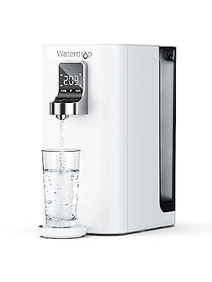 Waterdrop K19-H Countertop Reverse Osmosis System, Instant Hot Water Dispenser, 4 Stage Reverse Osmosis Water Filter Countertop, 4 Temperature Options, 3:1 Pure to Drain, No Installation